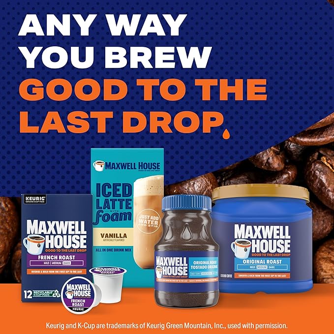 Maxwell House Original Roast Instant Coffee, 8 oz Jar