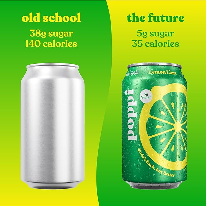 Poppi Sparkling Prebiotic Soda Beverage with Apple Cider Vinegar, Seltzer Water and Fruit Juice, Major Mix Variety Pack 12 Fl Oz, Pack of 12, Packaging May Vary
