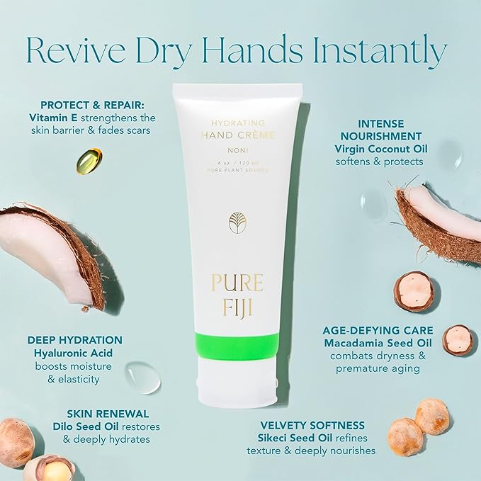 PURE FIJI Hydrating Hand Crème, Noni (4 oz/120ml)