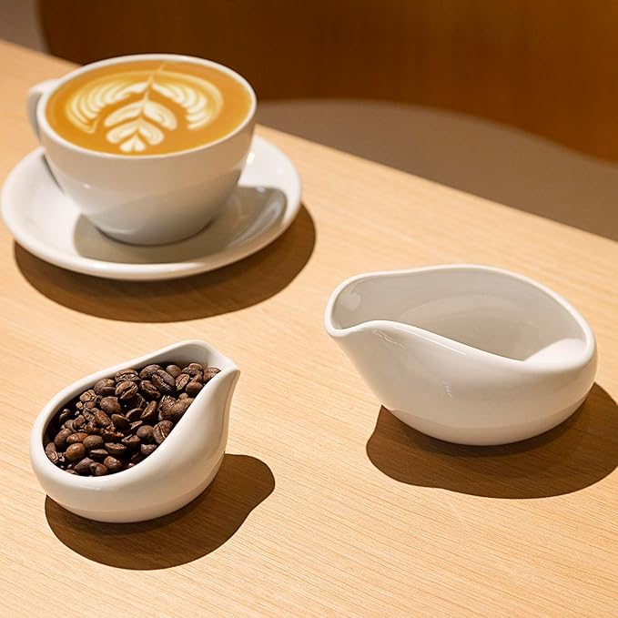 Loveramics 2-Pack Coffee Bean Dosing Cups by James Hoffmann, 30g-60g Capacity (White)