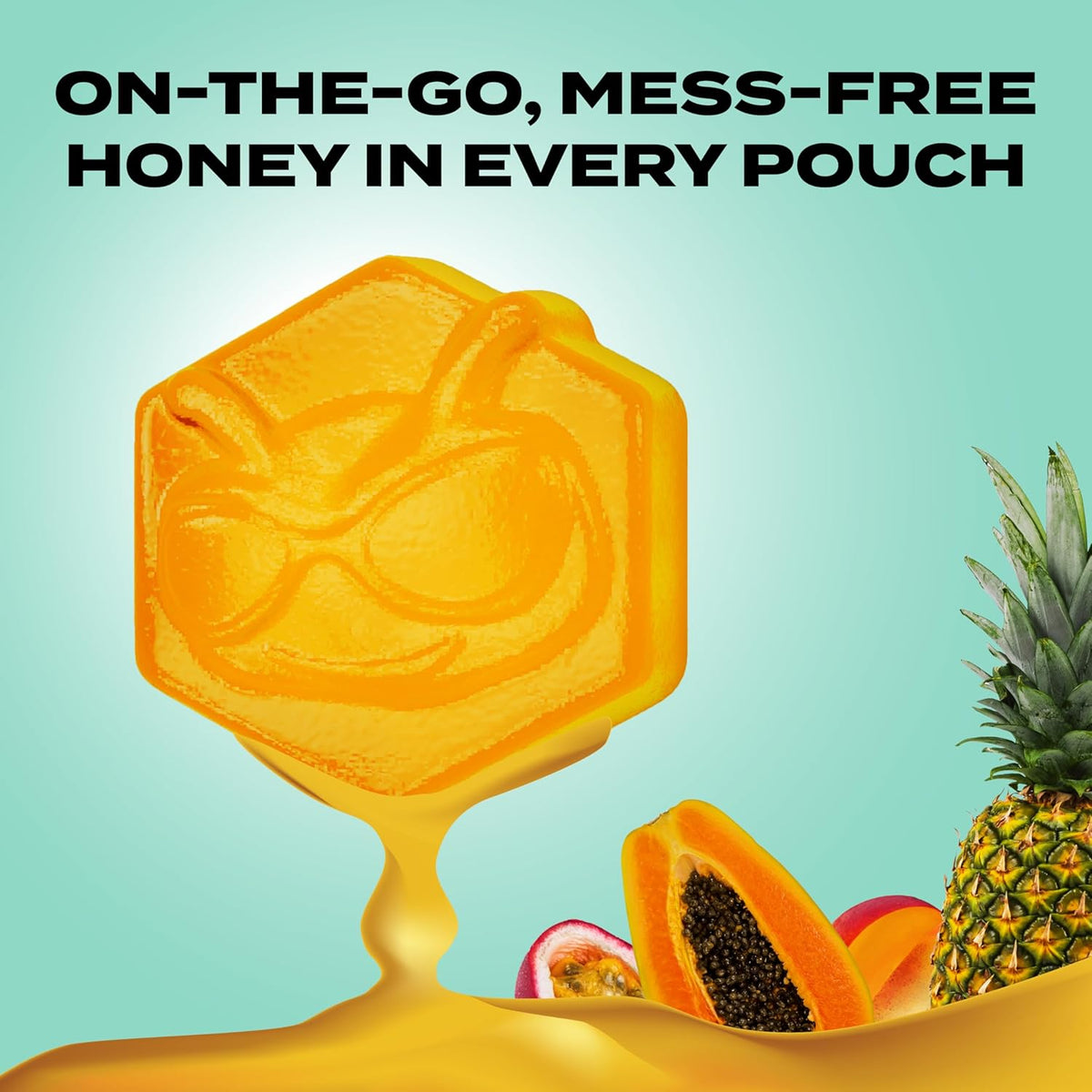 BEEUP Honey Fruit Snacks – With a Teaspoon of Honey in Every Pouch – Dye Free, No Corn Syrup – Individually Wrapped Fruit Snack Packs for School, Sports, Soccer – Very Berry (Pack of 10)