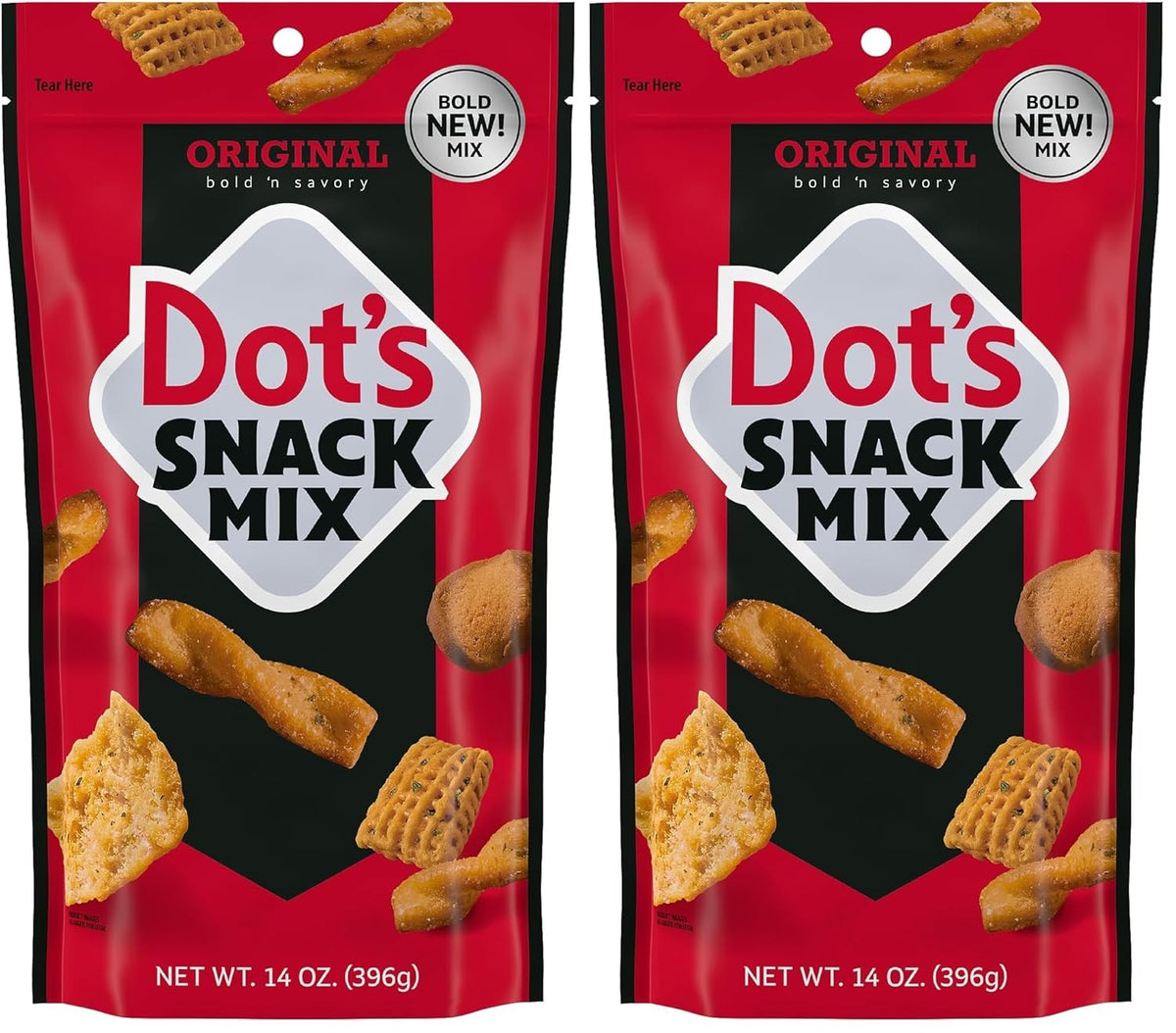 Dot's Pretzels Original Seasoned Pretzel Twist Snack Mix, 14 oz Bag