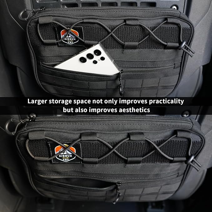 Seat Storage Bags, Storage Pockets, Interior Storage, Accessories. for Ford Bronco 2021-2025 2/4 Door (Front Seat 2PCS)