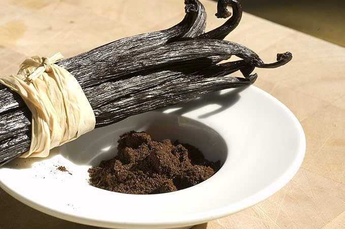Organic Vanilla Bean Powder - 100% Pure Ground Madagascar - For Cooking, Baking & Additional Flavoring - Add To Coffee, Tea, Yogurt, & Shakes - Raw, Unsweetened, No Filler - 4 oz