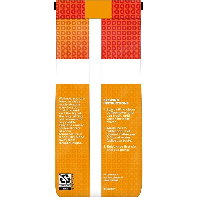 Dunkin' Caramel Me Crazy Flavored Ground Coffee,11 Ounces,(Pack of 2)