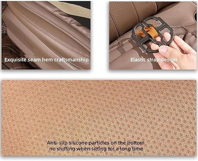 Car Seat Cushion for Porsche Macan 2015-2025-pr, Breathable Non-Slip Driver Seat Pad Ergonomic Memory Foam for Long Driving Car Office,B/3Pcs-Grey