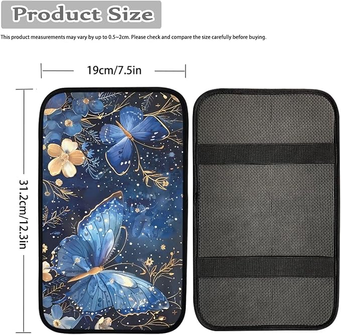Biyejit Car Center Console Armrest Cushion Cover Pad Car Interior Decor Accessories Universal Fit for Sedan, Truck, SUV