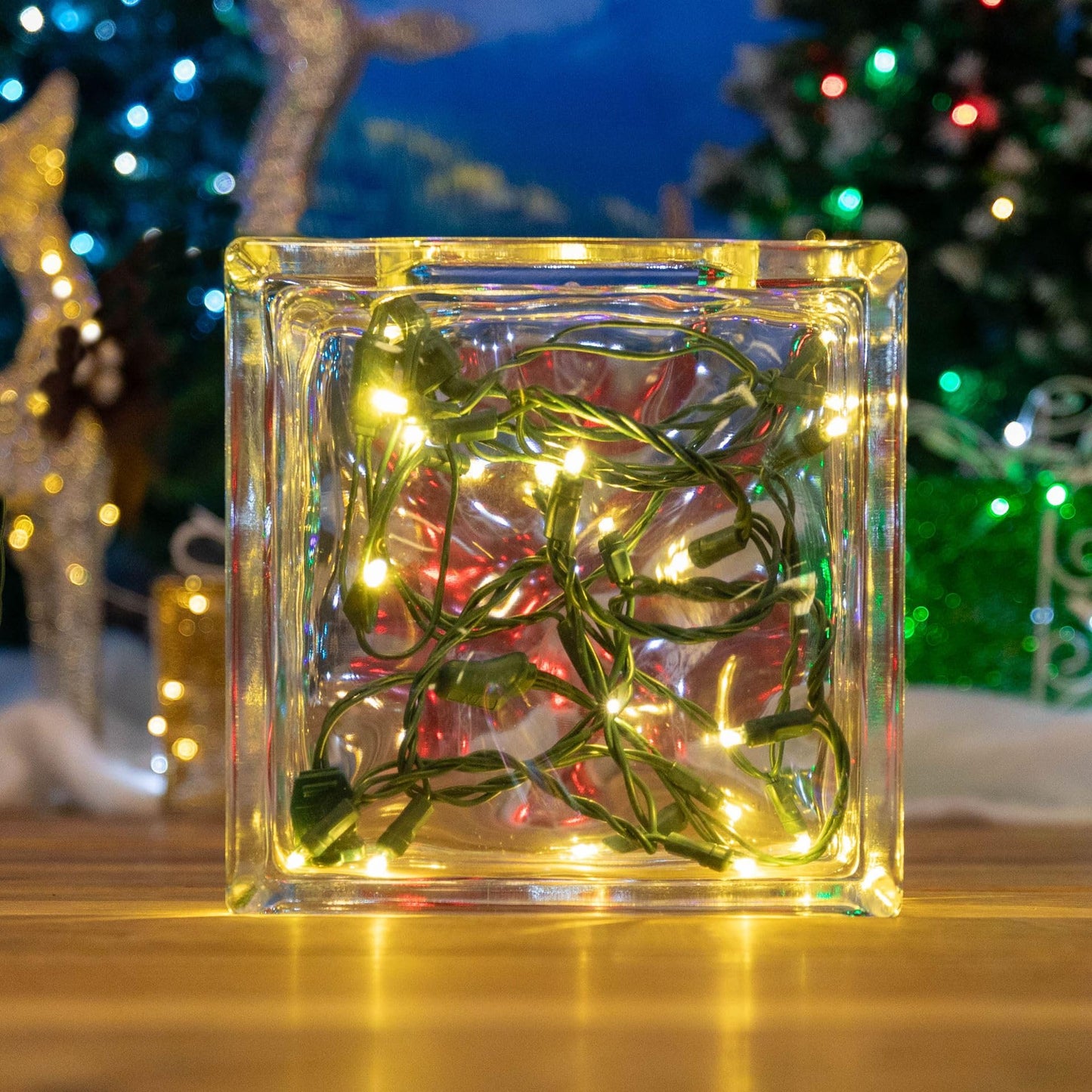 Novelty Lights Mini LED Crafting Lights, 8.5ft, 20 Warm White LEDs, Green Wire, Model MRD-25B