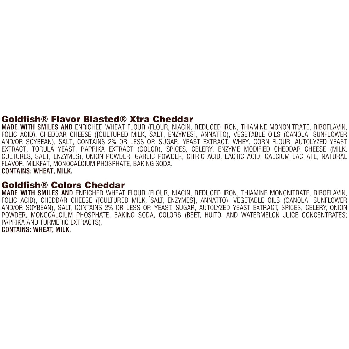 goldfish dynamic duo variety pack cheddar flavor blasted xtra cheddar snack packs 20 count
