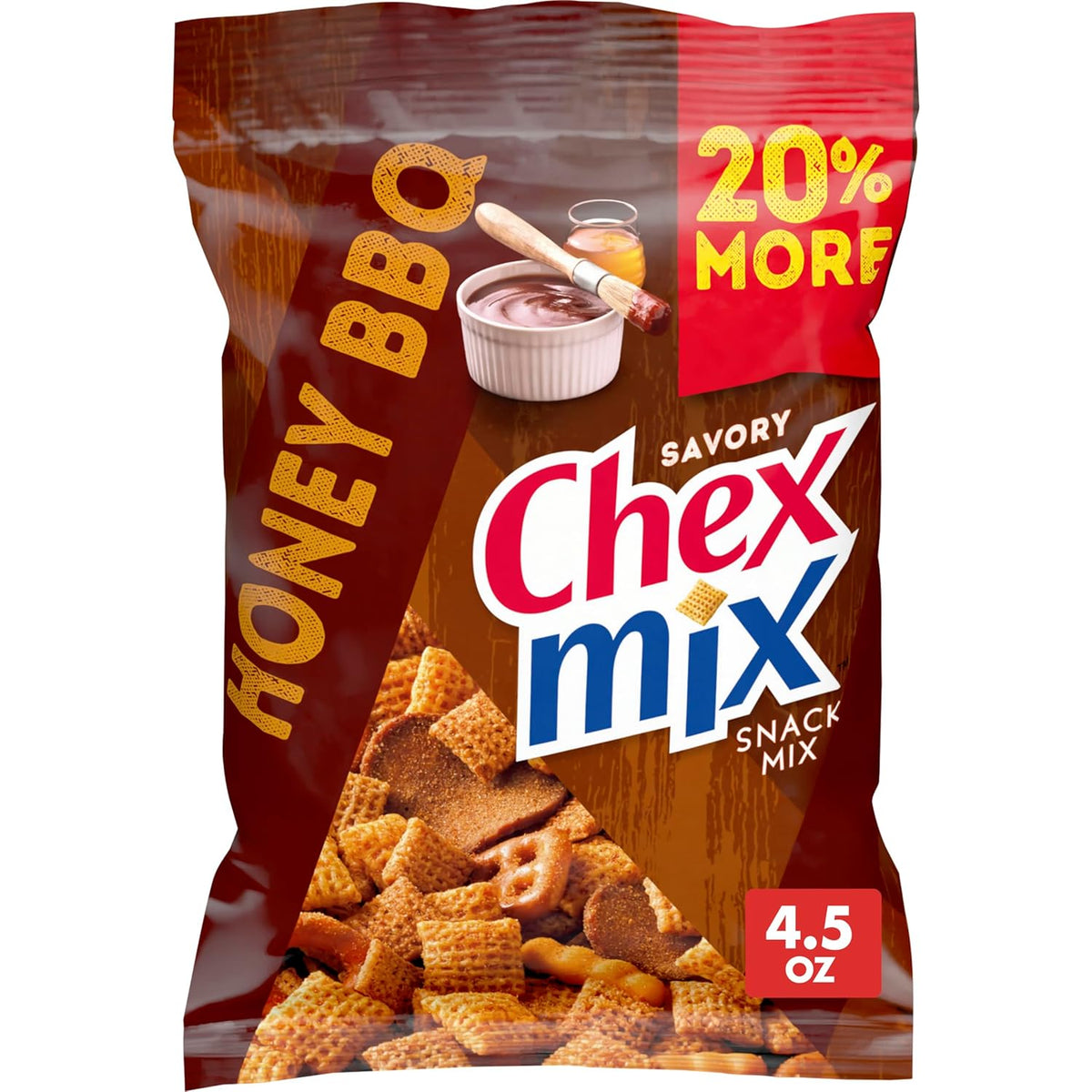 Chex Mix Cheddar Snack Mix, Savory Snack Bag, Family Size, 13.5 oz