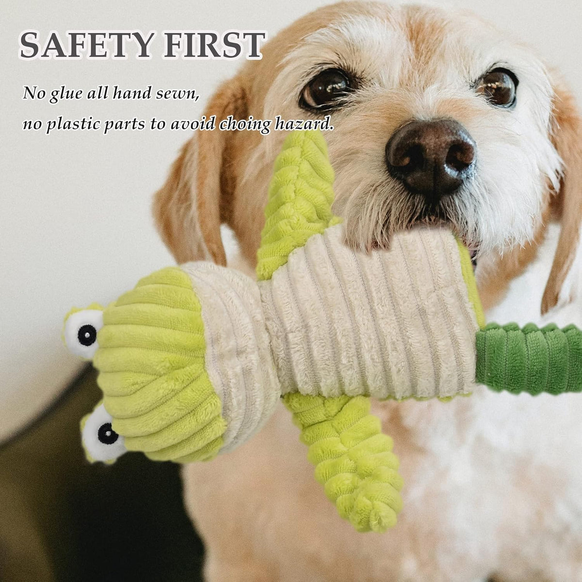 5 Pack Tough Dog Toys Stuffed Squeaky Dog Toys Assortment Plush Animal Dog Toy Value Bundle Puppy Pet Dog Toys for Small Medium Large Dogs