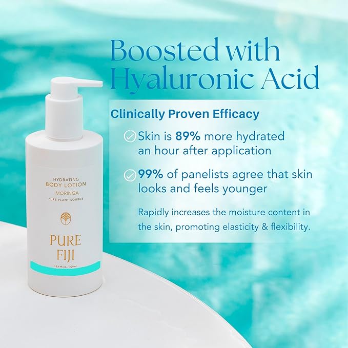 PURE FIJI Hydrating Body Lotion, Moringa (10.14 Fl.Oz /300ml)