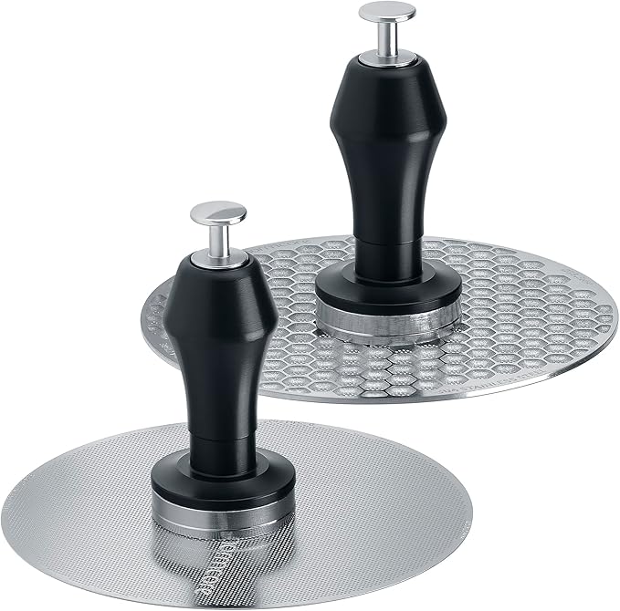 Normcore 53.3mm Magnetic Puck Screen Kit - 0.2mm Ultra-Thin, 0.8mm Standard Espresso Filter Screens with Magnetic Pin and Stand - 304 Stainless Steel Reusable Metal Coffee Filter