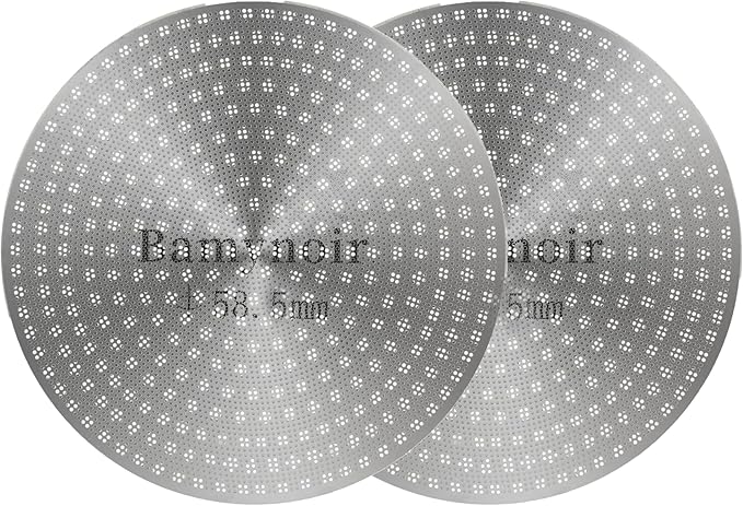 2packs Espresso Puck Screen,58.5mm Puck Screen Compatible With Espresso Portafilter 58.5mm,Mesh Plate For Espresso Coffee Filter Basket,0.65mm Thickness,150μm,Stainless Steel (2 packs 58.5mm)