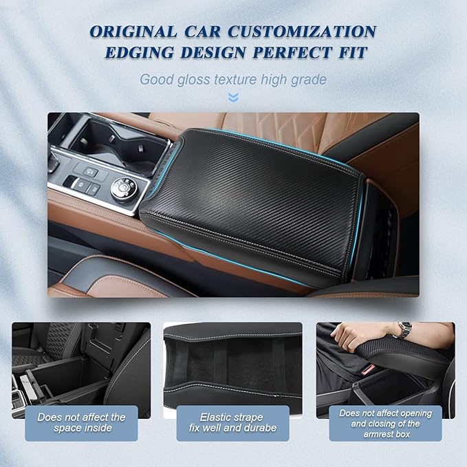 BIBIBO Upgraded 2025 2026 Pathfinder Center Console Cover for 2023-2025 2026 Nissan Pathfinder Console Lid, 2026 Pathfinder Arm Rest Pad Seat Box Cover,2025 Pathfinder Accessories Armrest Cushion