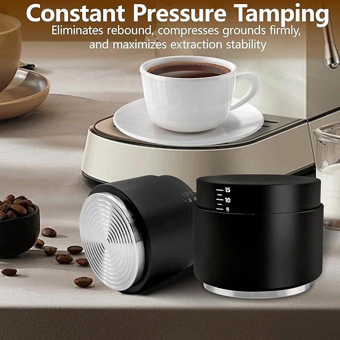 3-in-1 Coffee Distributor and Tamper with WDT Tool – Espresso Distribution Tool Set, Professional Espresso Accessories Kit, Fits 58mm Portafilters (58mm)
