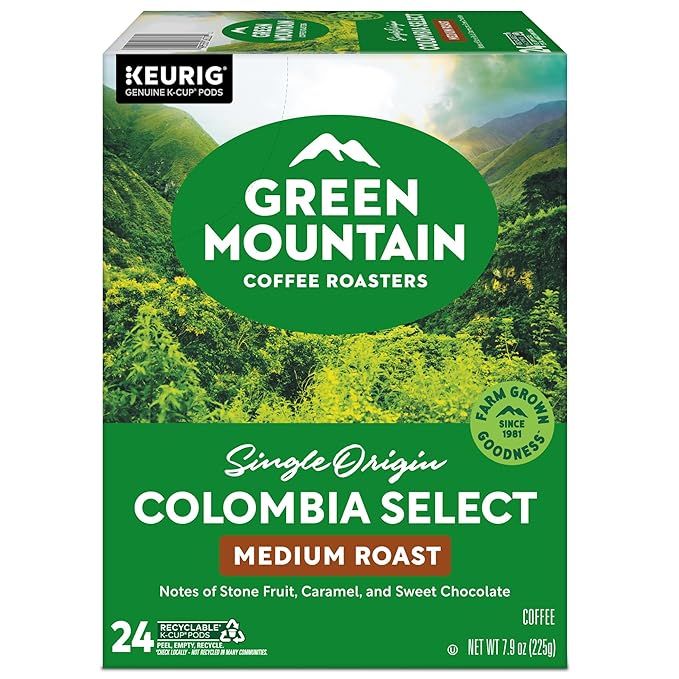 Green Mountain Coffee Roasters Colombia Select Coffee, Keurig Single-Serve K-Cup Pods, Medium Roast Coffee, 96 Count