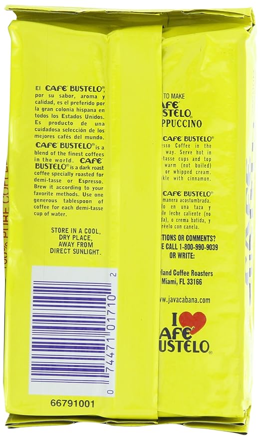 Café Bustelo Coffee, Espresso Ground Coffee Brick, 6 Ounces, 28 Count