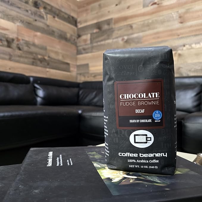 Chocolate Fudge Brownie Flavored Coffee SWP Decaf, Specialty Arabica Coffee, Medium Roast, 12 ounce, Automatic Drip (Ground)