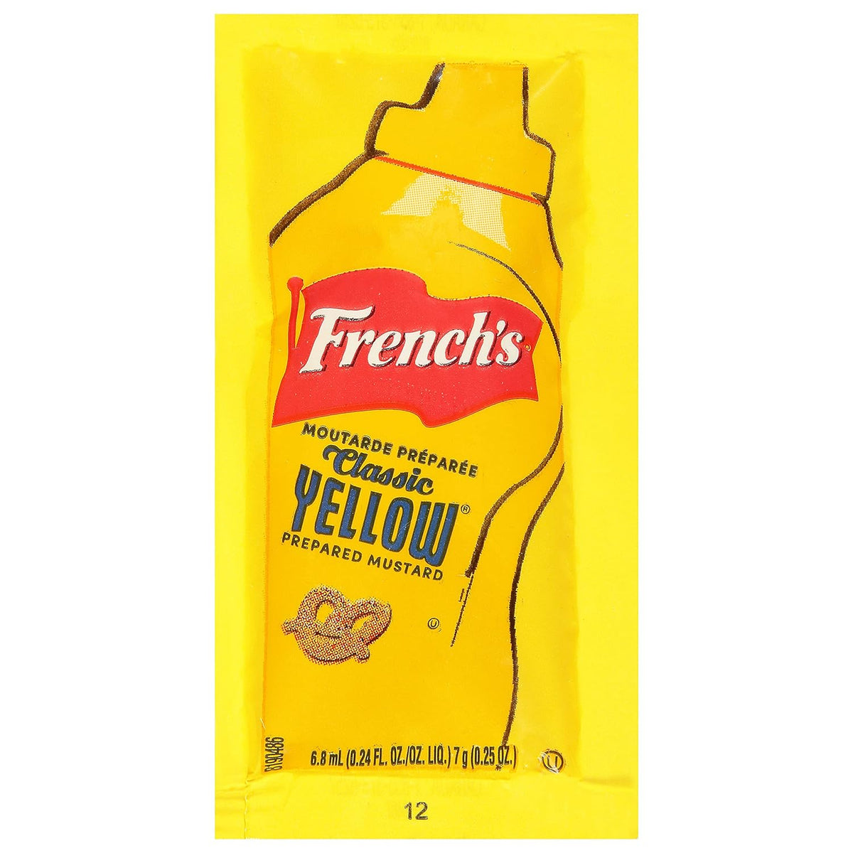 French's Classic Yellow Mustard Packets, 500 count - One 500 Count Individual Yellow Mustard Packets, Perfect Single-Serve Size for Delivery and Takeout Orders