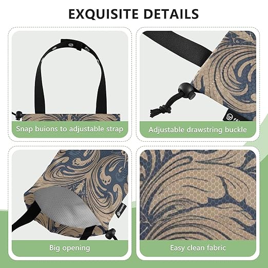 ALAZA Hanging Car Trash Bags Garbage Bag Trash Can for Back Seat Small Mideast Middle Eastern Washable Storage Bag Retractable 2 Pack