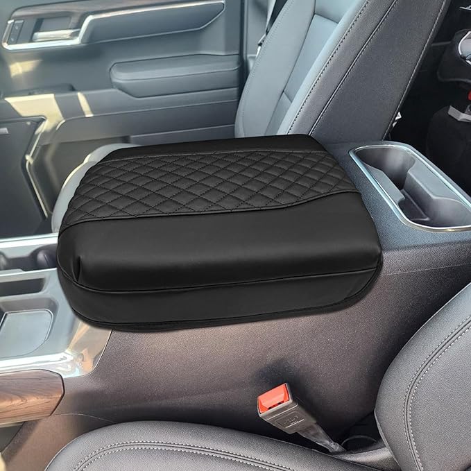 Xaido Center Console Armrest Cover for Chevy Silverado/GMC Sierra 2019-2026 & Tahoe/Suburban/Yukon 2021-2026, Bucket Seat Console Arm Rest Cushion Protective