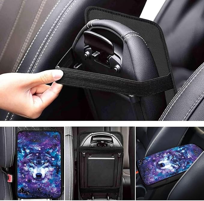 Biyejit Car Center Console Armrest Cushion Cover Pad Car Interior Decor Accessories Universal Fit for Sedan, Truck, SUV