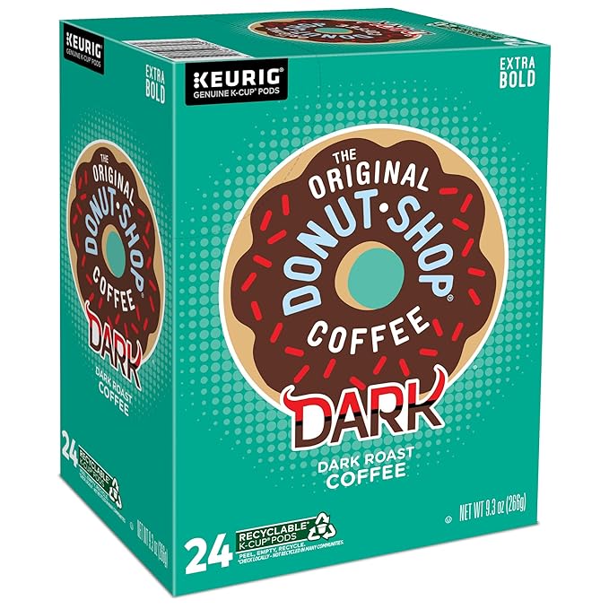 The Original Donut Shop Dark Coffee, Keurig Single-Serve K-Cup Pods, Dark Roast, 96 Count