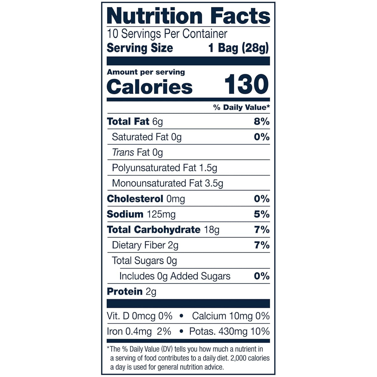 Cape Cod Potato Chips, Less Fat Original Kettle Chips, 1 Oz Snack Bags, 10 Ct