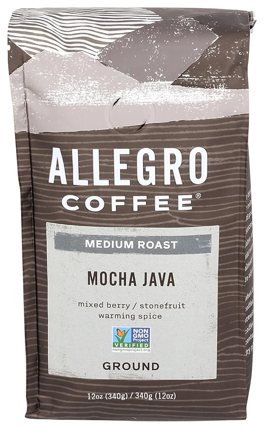 Allegro Coffee Mocha Java Ground Coffee, 12 oz
