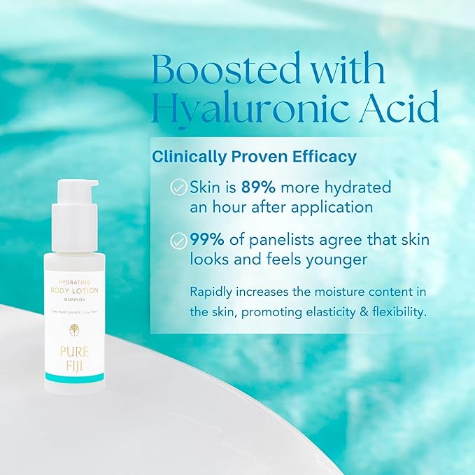 PURE FIJI Hydrating Body Lotion Travel Size, Moringa (3oz/90ml)