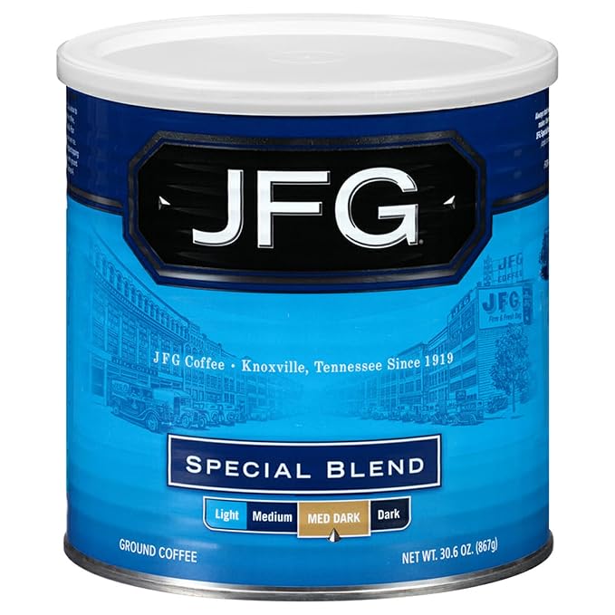 JFG Special Blend Medium-Dark Roast Ground Coffee, 30.6oz Can (Pack of 1)
