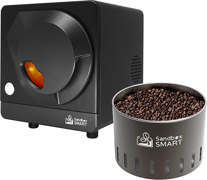 R1 Home Coffee Roaster pack of Cooling Tray C1-100g-150g Electric Direct Fired Coffee Roasting - Easy Operation and Clean - App Control - History Saving Function - 110V Black