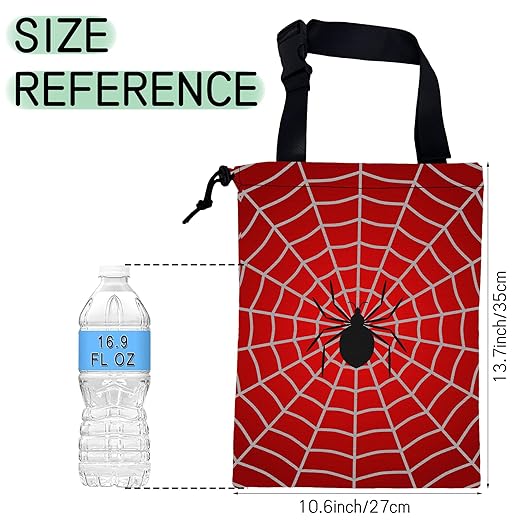 Spider Web Car Trash Bag,Cobweb Trap Hanging Drawstring Car Garbage Bag,Waterproof Canvas Car Back Seat Organizer with Adjustable Buckle,for Vehicles,SUVs,Camping,Road Trips