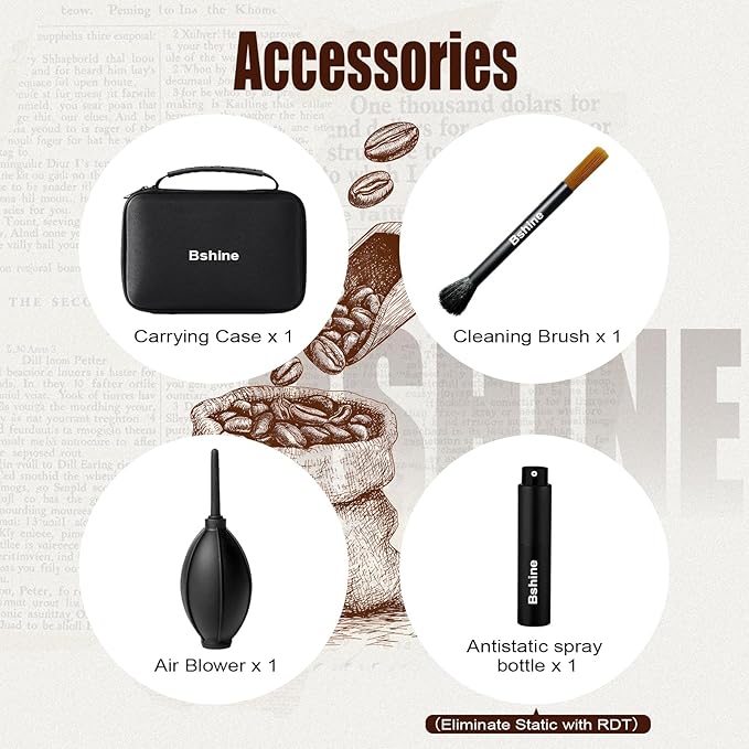 Bshine manual coffee bean grinder with Carrying Case,Numerical External Adjustable,conical burr hand crank coffee grinder mini molino para cafe,moledor de cafe de grano molino para cafe