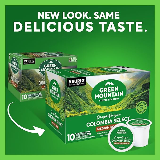 Green Mountain Coffee Roasters Colombia Select, Keurig Single Serve K-Cup Pods, Medium Roast Coffee, 60 Count, (6 Packs of 10)