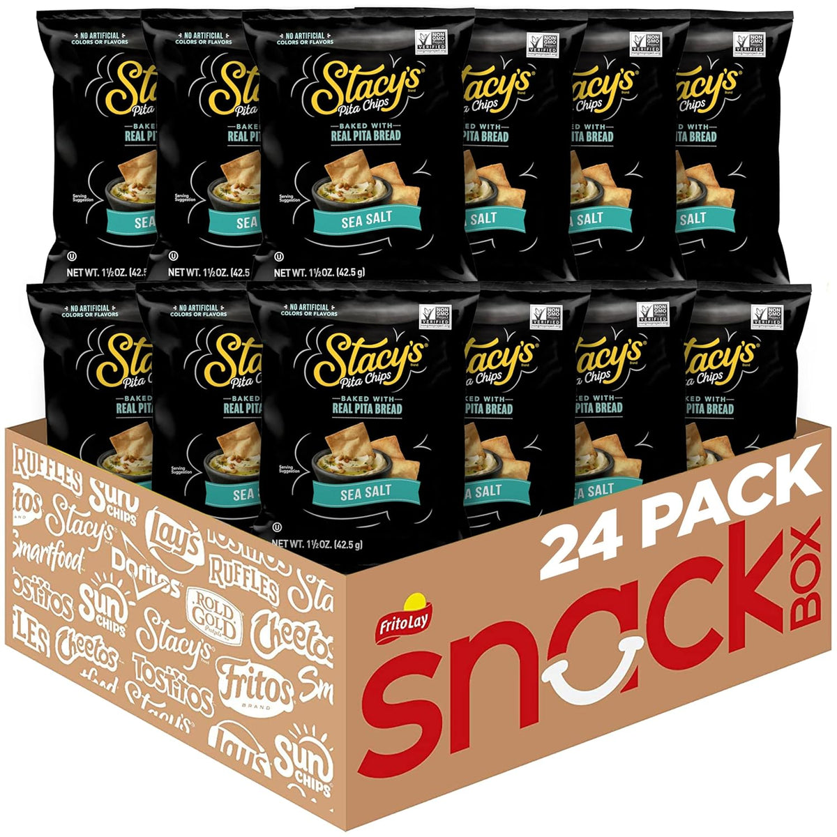 Stacy's Pita Thins Variety Pack, No Artificial Colors or Flavors, 1 Oz (24 Count)