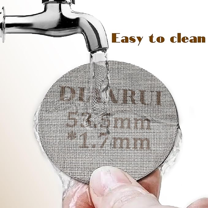 Dianrui 53.3mm Puck Screen Espresso Puck Screen for Breville 54mm Portafilter- 316 Stainless Steel Lower Shower Screen (53.3mm*1.7mm*150μm）
