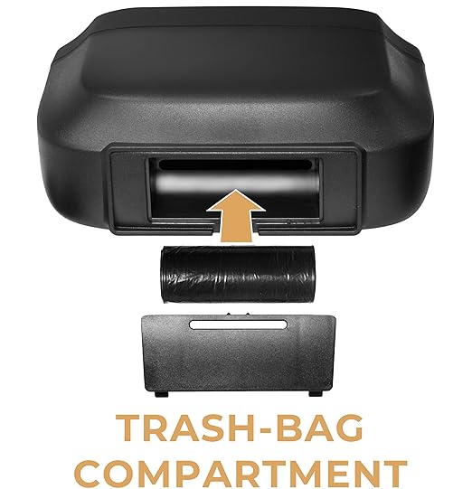 VViViD Automotive Trash Can, Pack of 2, with 60 x Replacement Trash Bags, Clip onto Car Door, Seat Back Pocket, Or Free-Standing Home, Office