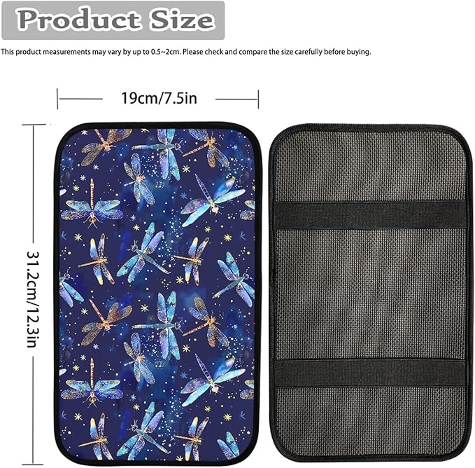 Biyejit Car Center Console Armrest Cushion Cover Pad Car Interior Decor Accessories Universal Fit for Sedan, Truck, SUV