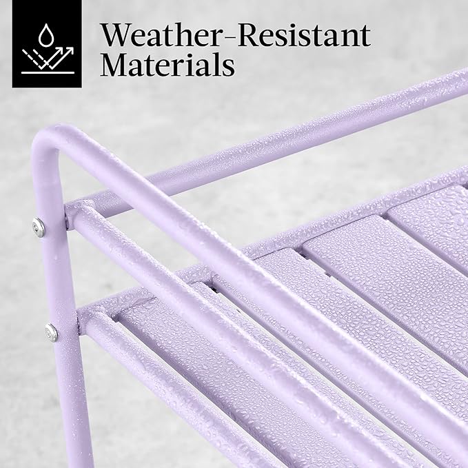 Best Choice Products Rolling Bar Cart, Mobile Home Bar Serving Cart, Serving Station w/ 2 Tier Shelves, Wine Rack, Lockable Wheels - Lavender
