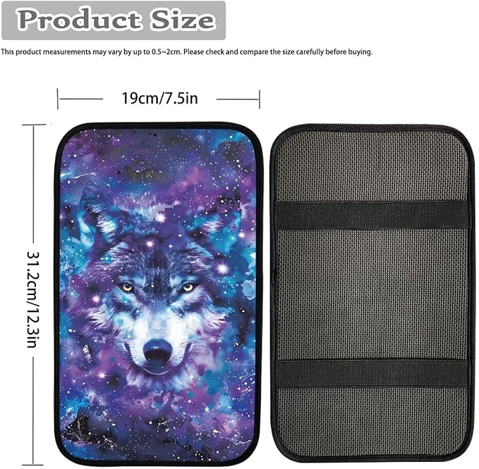 Biyejit Car Center Console Armrest Cushion Cover Pad Car Interior Decor Accessories Universal Fit for Sedan, Truck, SUV
