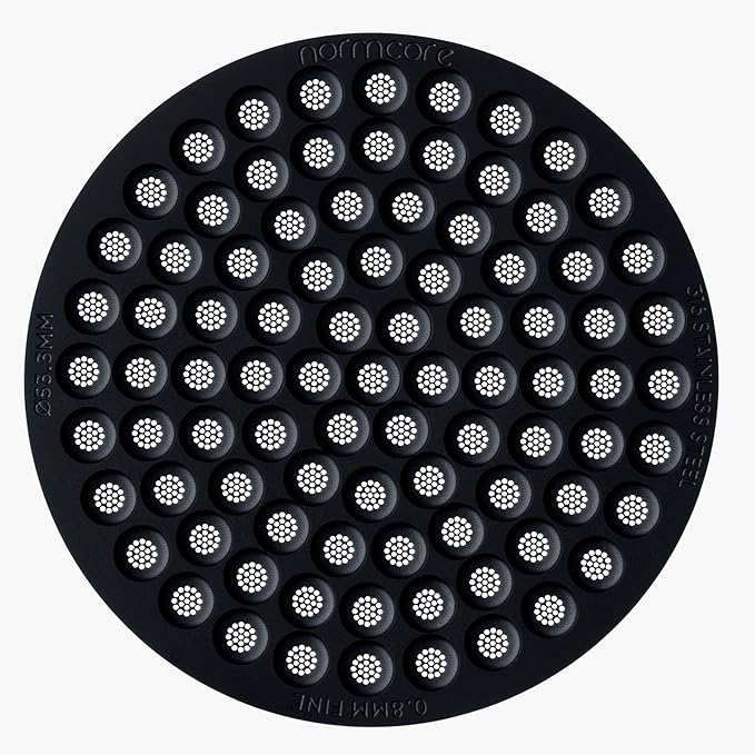 Normcore 53.3mm Puck Screen, 0.8mm Thickness, Lower Shower Screen, Reusable Metal Filter for Breville Sage 54mm Portafilter Basket 0.8mm Thickness, Titanium PVD Coated 316 Stainless Steel