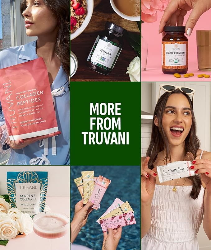 Truvani Protein + Greens Supplement | Spinach, Kale & Broccoli | 10g Organic Plant Based Protein | 20 Servings | USDA Organic | Gluten & Dairy Free | Vegan | No Added Sugar