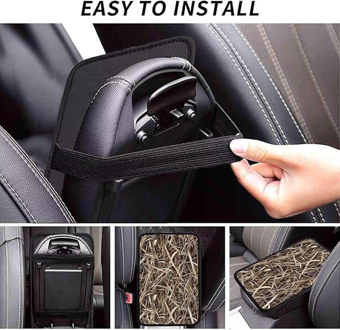 Car Center Console Cushion Pad Camouflage Universal Armrest Seat Box Cover Protector Brown Army Camo Comfortable Car Decor Accessories Fit for Most Cars Truck Van Sedans Vehicles SUV