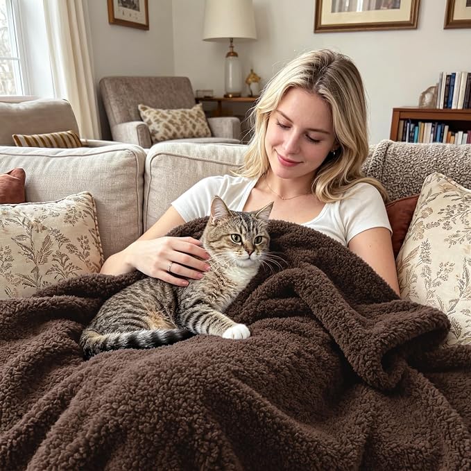 Exclusivo Mezcla Fleece King Size Bed Blanket, Ultra Soft, Lightweight and Fuzzy Coffee Blanket for Women, Home Decor, 90x104 Inches