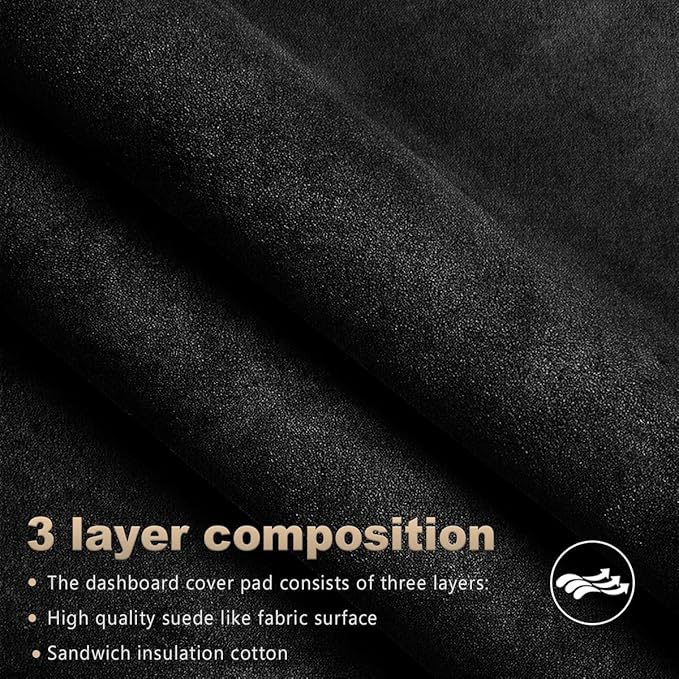 auovo Dashboard Cover Mat Compatible with Ford Bronco Sport Accesories 2021 2022 2023 Anti-Slip Dash Cover Dash Carpet Cover Sunshield Protector Mat