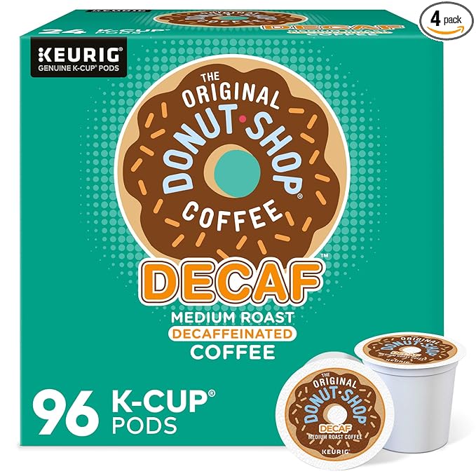 The Original Donut Shop Decaf Keurig Single-Serve K-Cup Pods, Medium Roast Coffee, 96 Count