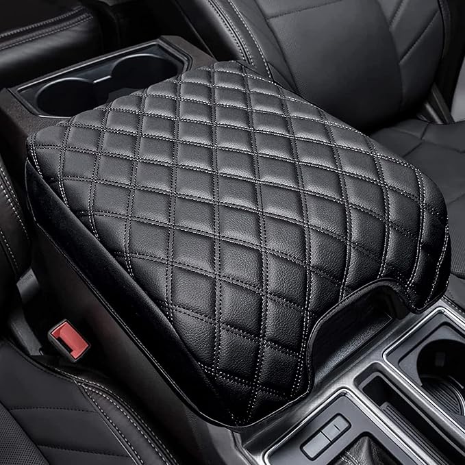 Carrep Center Console Cover Armrest Lid Cover Compatible with Ford F150 F250 F350 F450 Expedition Accessories 2015-2020, Arm Rest Cover Only for Bucket Seat Console (15-20 F150 Bucket SEAT)