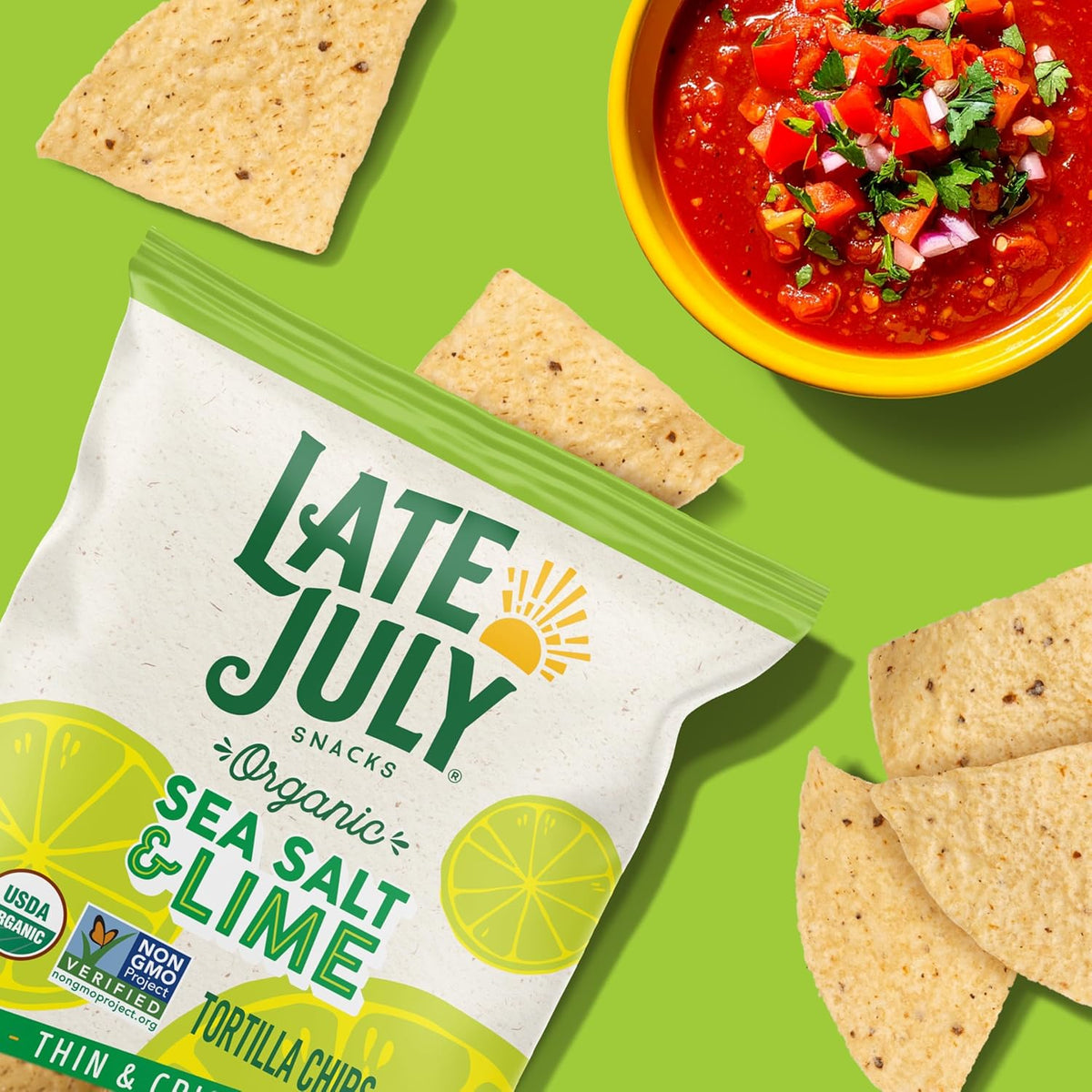 Late July Sea Salt & Lime Organic Tortilla Chips, 10.1 Oz Bag